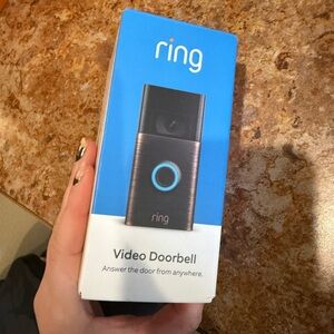 Ring Smart Home Device with Blue and White Design